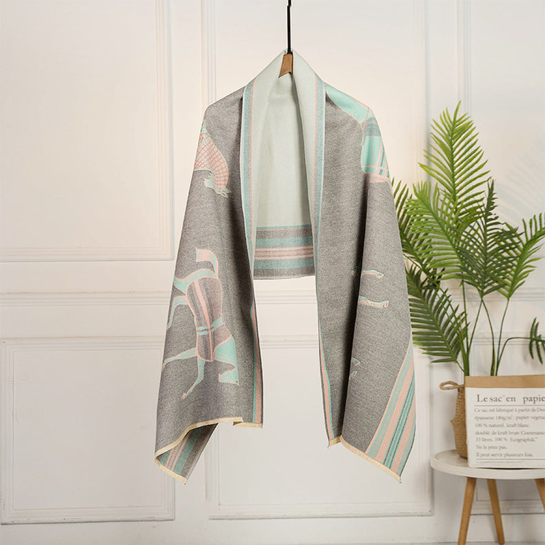 Luxuriöser Kaschmir-Gefühl Schal für Frauen im Herbst/Winter-Yabubest - Home & More