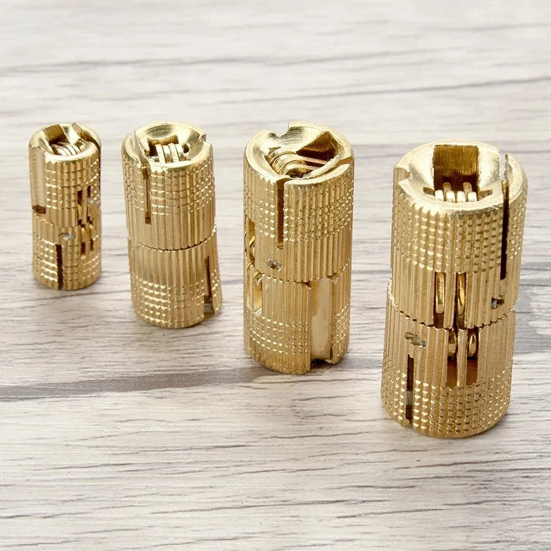 Messing Möbelscharniere 8-12 mm, leise - robust für Möbel und Türen