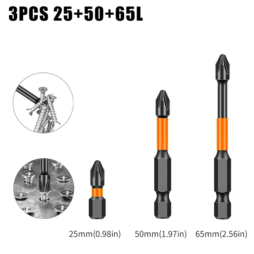 PH2 Kreuzdrehmomentkopf Schraubendreher S2-Stahl magnetisch rutschfest