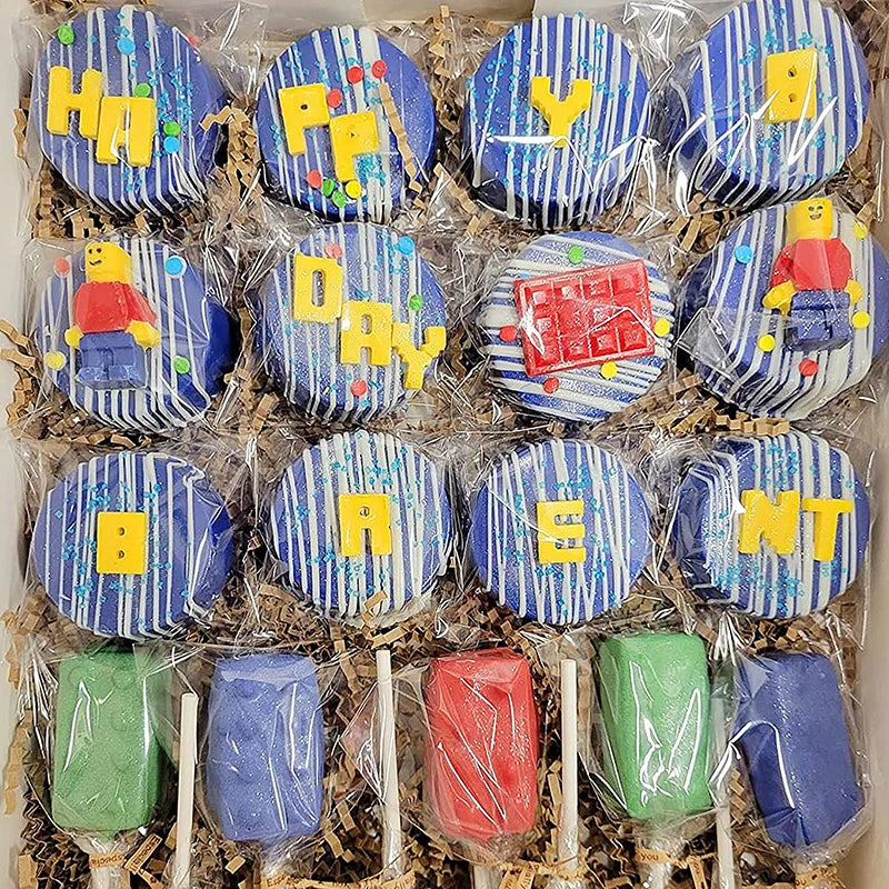 Silikon Fondantform Bausteine Roboter Kuchen Cupcake Topper Dekorieren