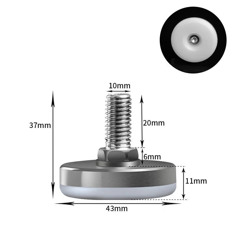 Edelstahl Möbelfüße verstellbar Nylon Nivellierfüße für Möbel stabil