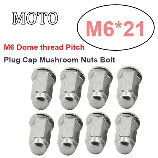 8-teilig M6 Dome Gewinde Kappen Muttern Bolzen M6x21 für Motorrad Schrauben