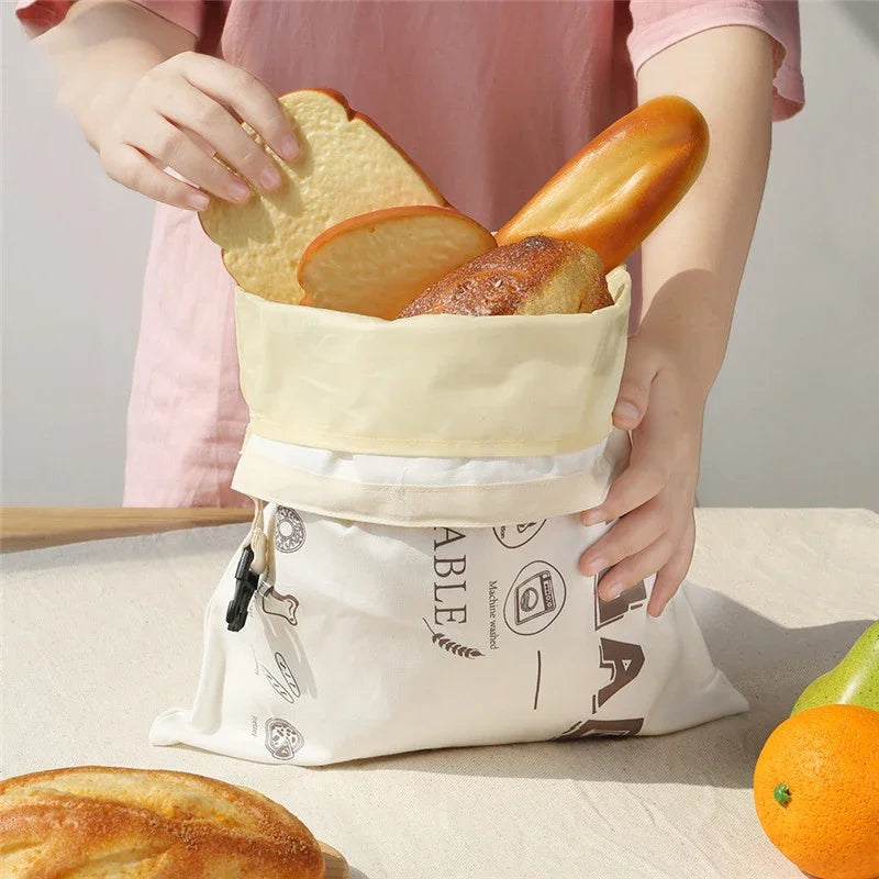 Wiederverwendbare Brotbeutel aus Bienenwachs Baumwolle mit Schnal