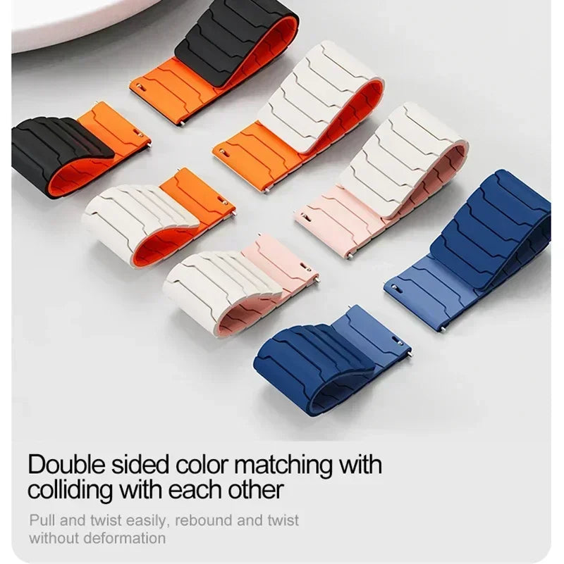 22mm Magnetisches Silikonarmband für vielseitige Smartwatches