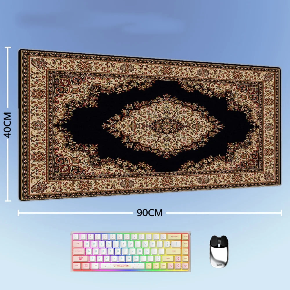 Großes XXL Mauspad mit persischem Design Naturkautschuk rutschfest