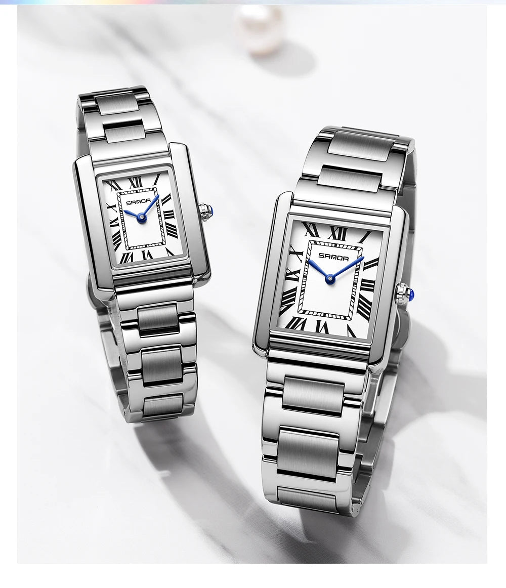 Elegante Herren Quarzuhr mit Lederband und römischem Zifferblatt