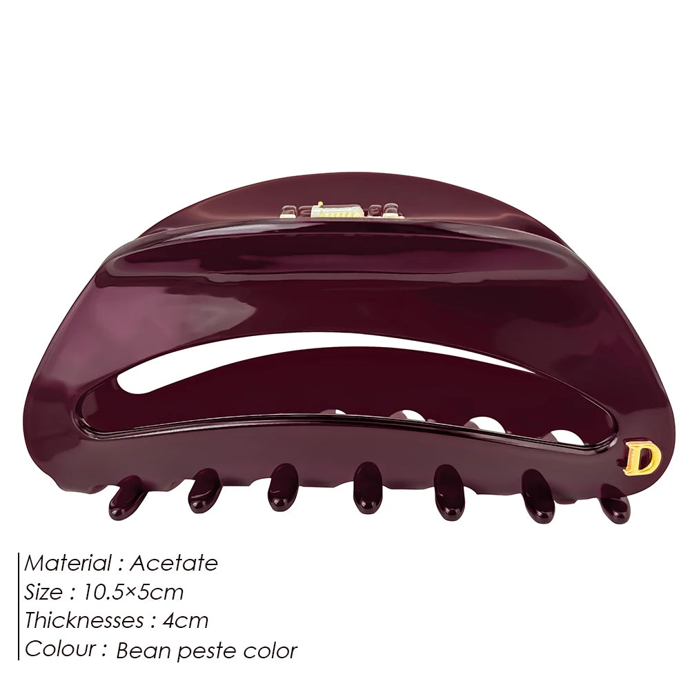 eManco Mehrfarbige Queen-Size-Haarspange für Dusche, Bad, elegante Mode, Haarschmuck, Acetat, glatte Blumenmuster