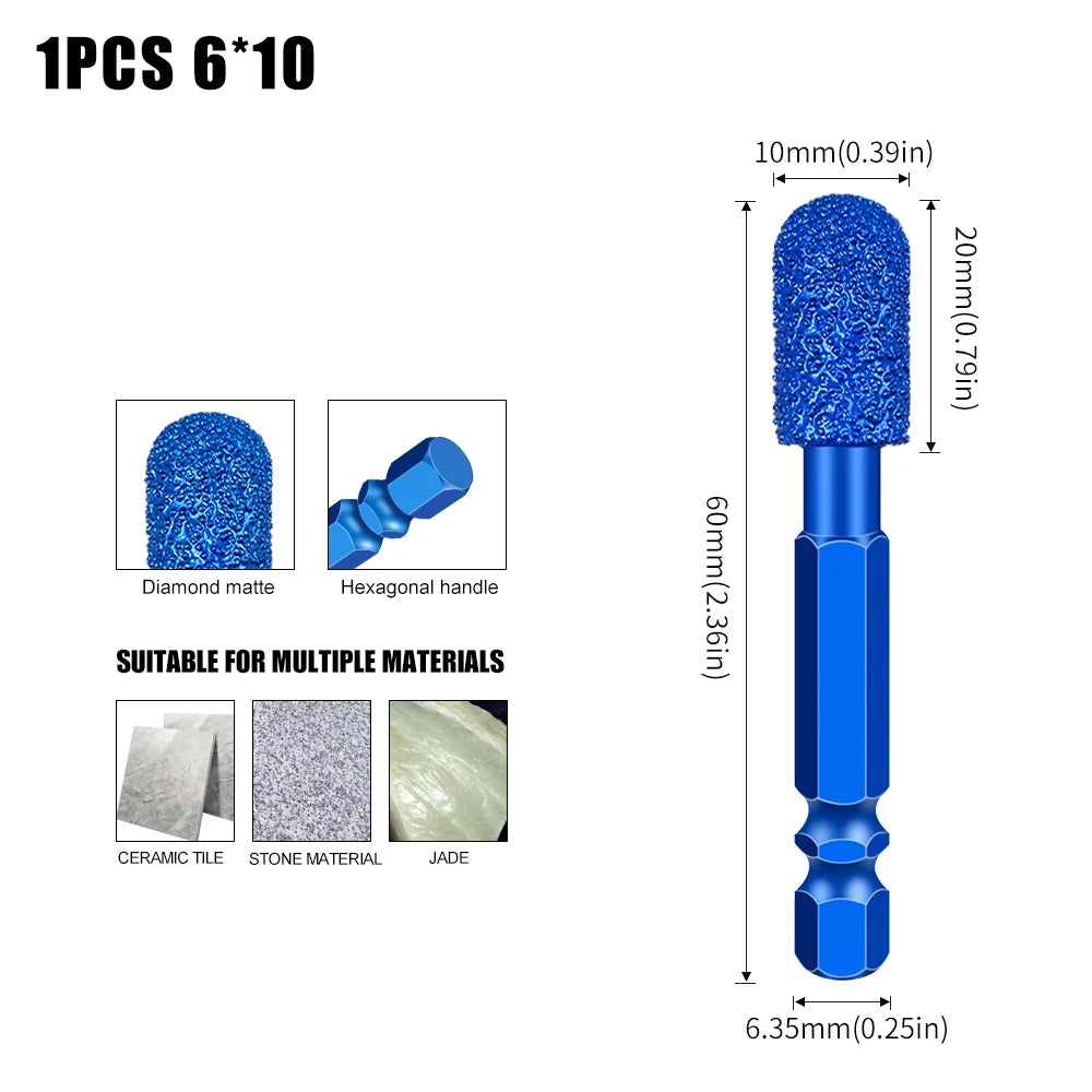 Schleifkopf mit sechseckigem Schaft für Marmorfliesen und Steine