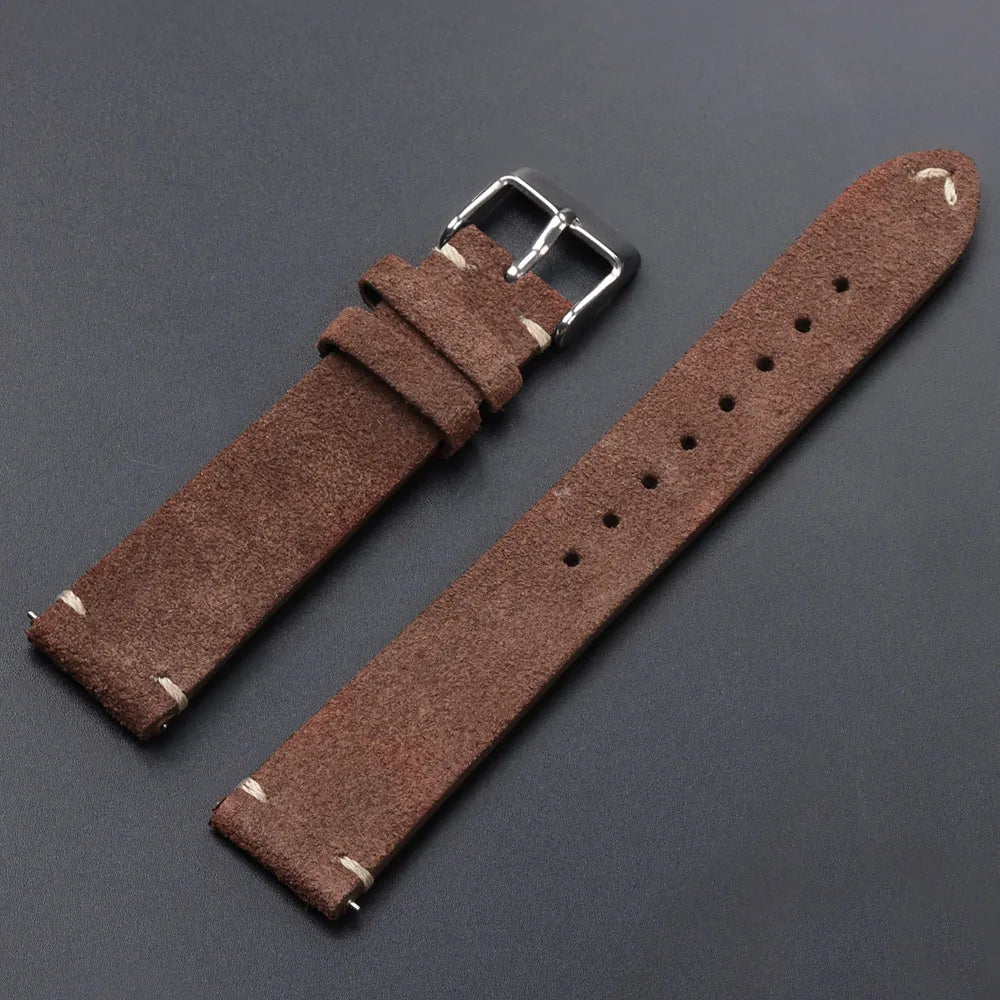 Weiches Schnellverschluss Wildleder Armband 14-22mm für Smartwatch Uhr
