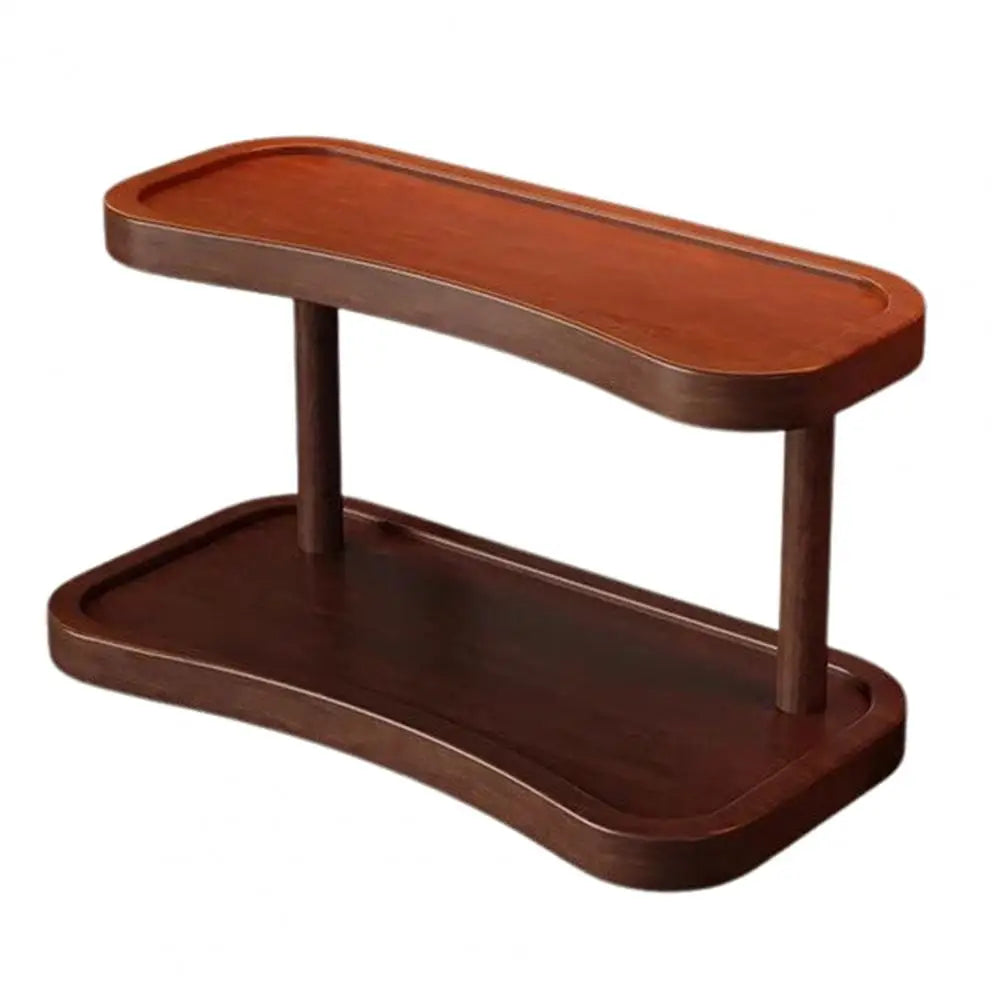 Vintage Holz Lagergestell mit Doppelter Ablage für Tassen und Gläser