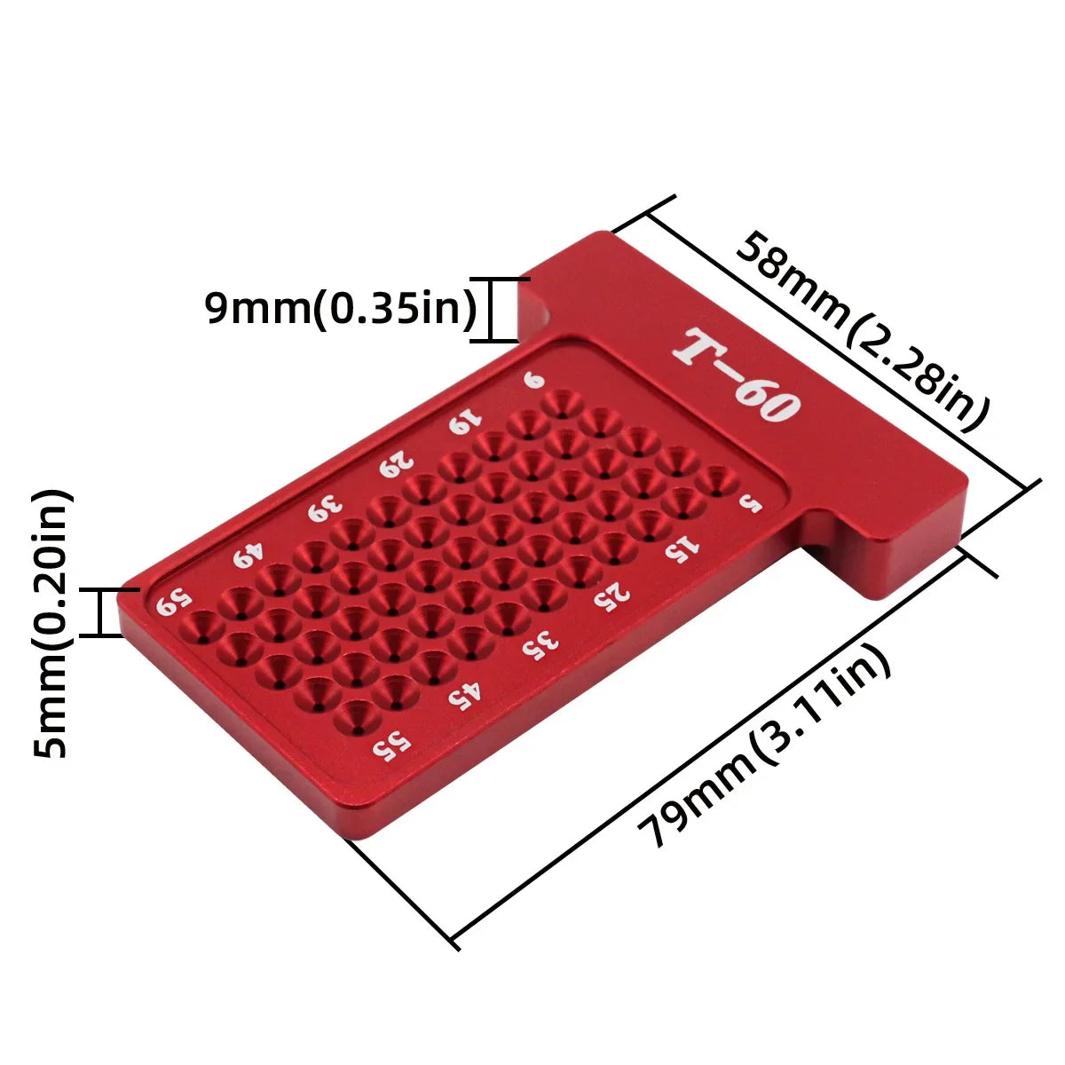 Präzisionsmarkierungs T-Lineal aus Aluminium für Holzbearbeitung  Messwerkzeug