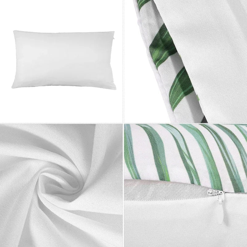 Europäischer Kissenbezug mit Pflanzen und nordischem Design rechteckig