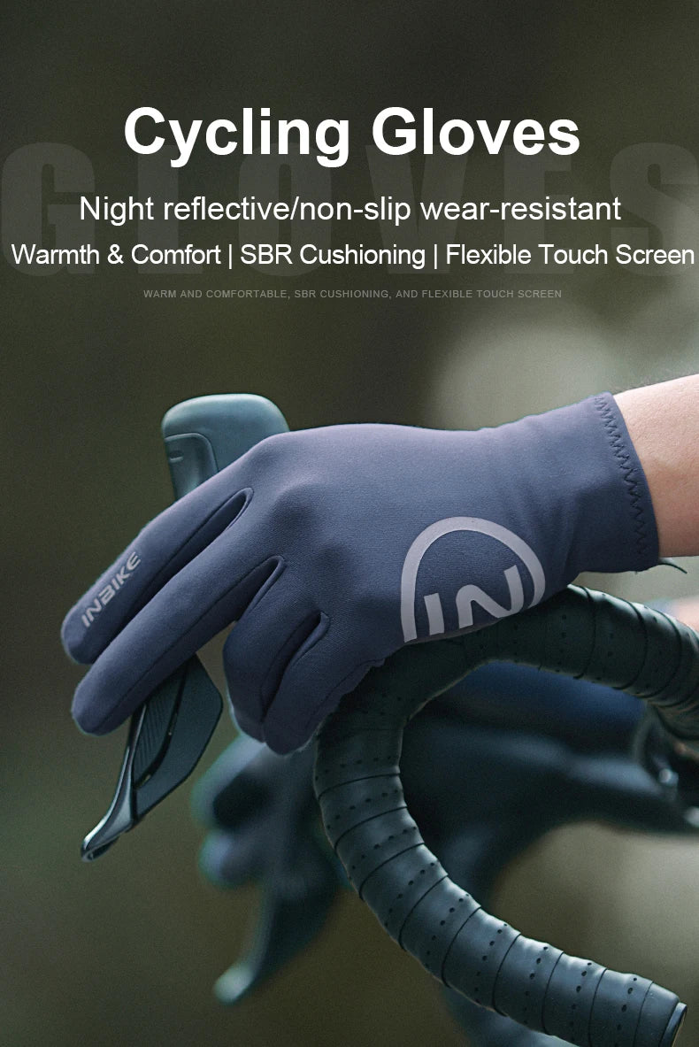 Fahrradhandschuhe Vollfinger mit Gelpolsterung | Touchscreen & Fleece-Yabubest - Home & More