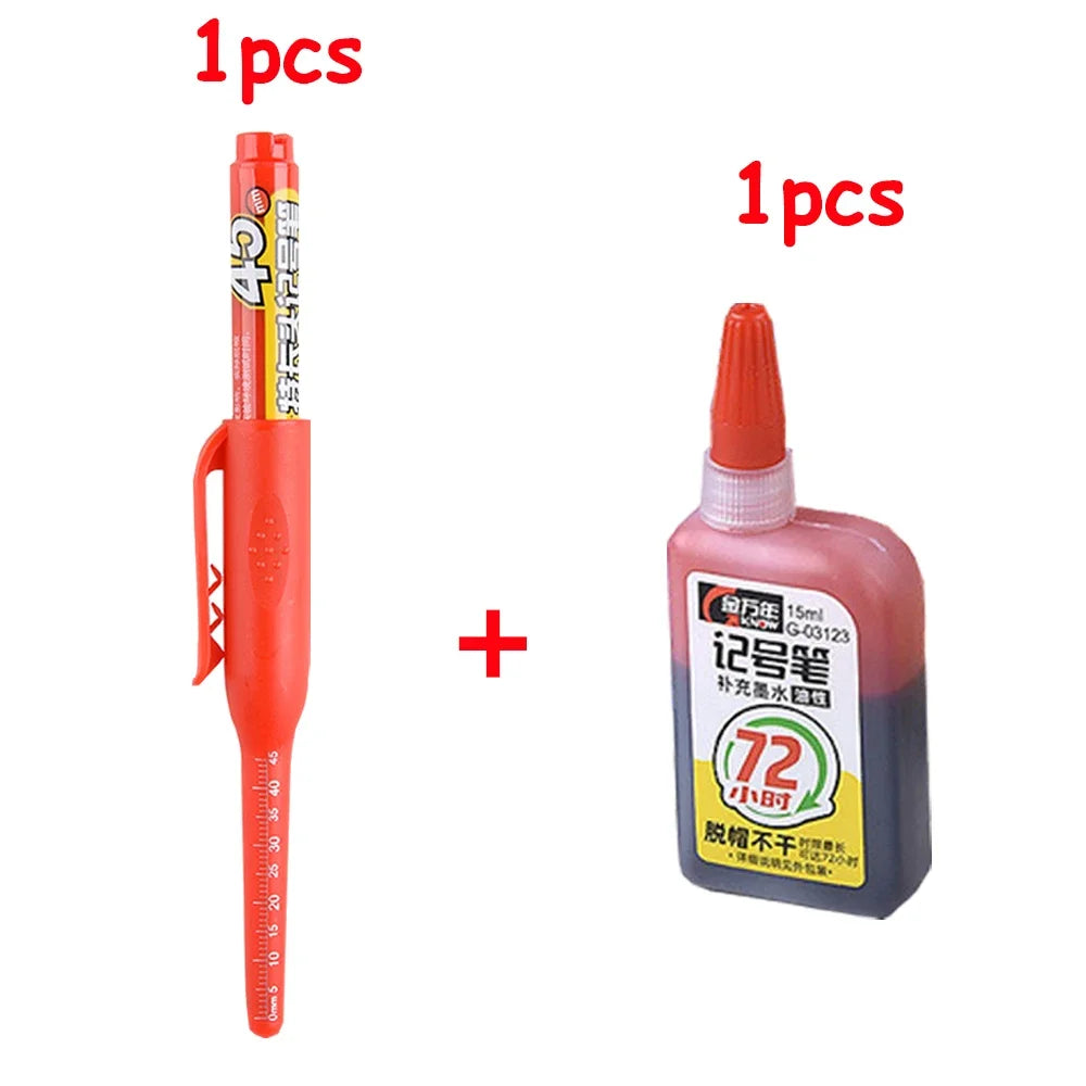 45mm Langspitze Tiefloch Marker – Wasserfester Stift für Holz, Fliesen, Metall