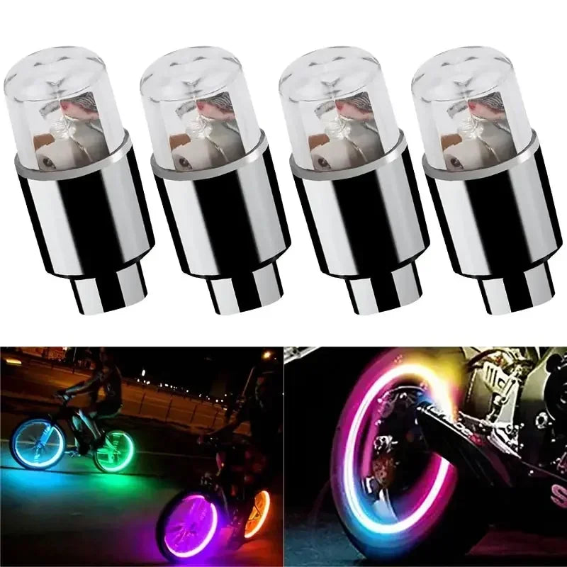 LED Radlichter bunte Reifen Ventilkappen 2 4 8 Stück für Auto Motorrad