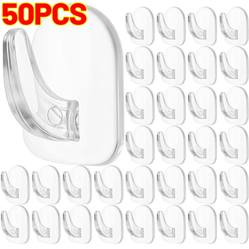 Transparente Mini-Wandhaken selbstklebend für Küche Bad Wohnraum