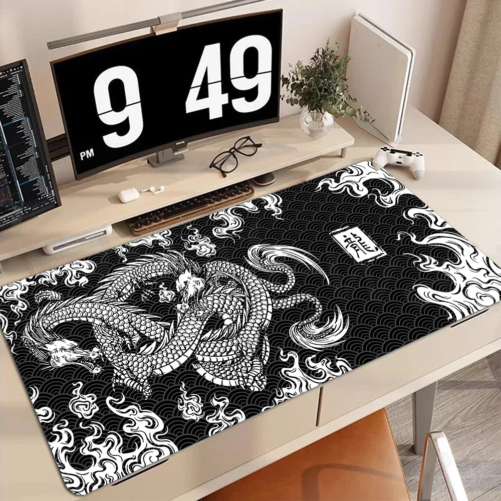 XXL Gaming Mauspad Chinesischer Drachen Anime Schreibtischunterlage