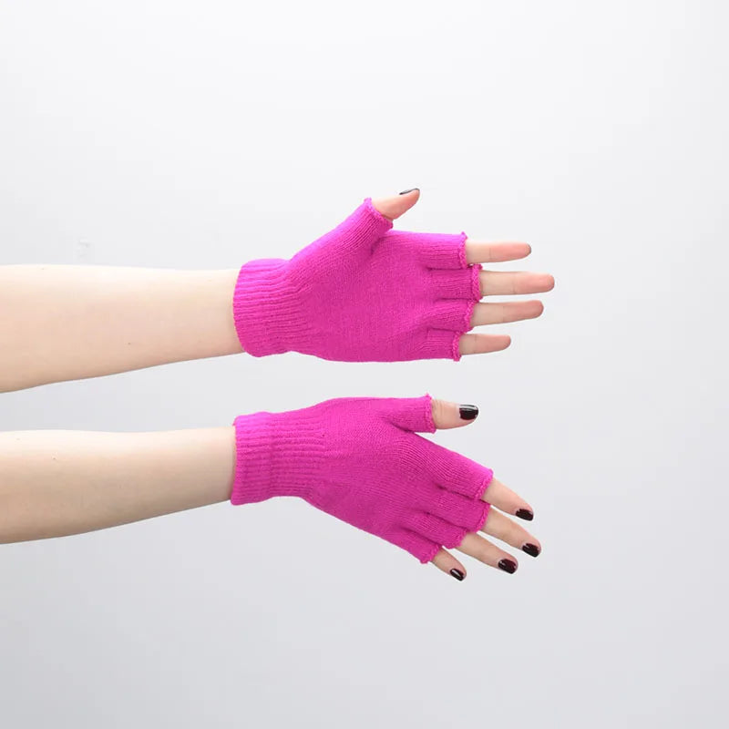 Warme Halbfinger Strickhandschuhe Unisex für Sport und Alltag