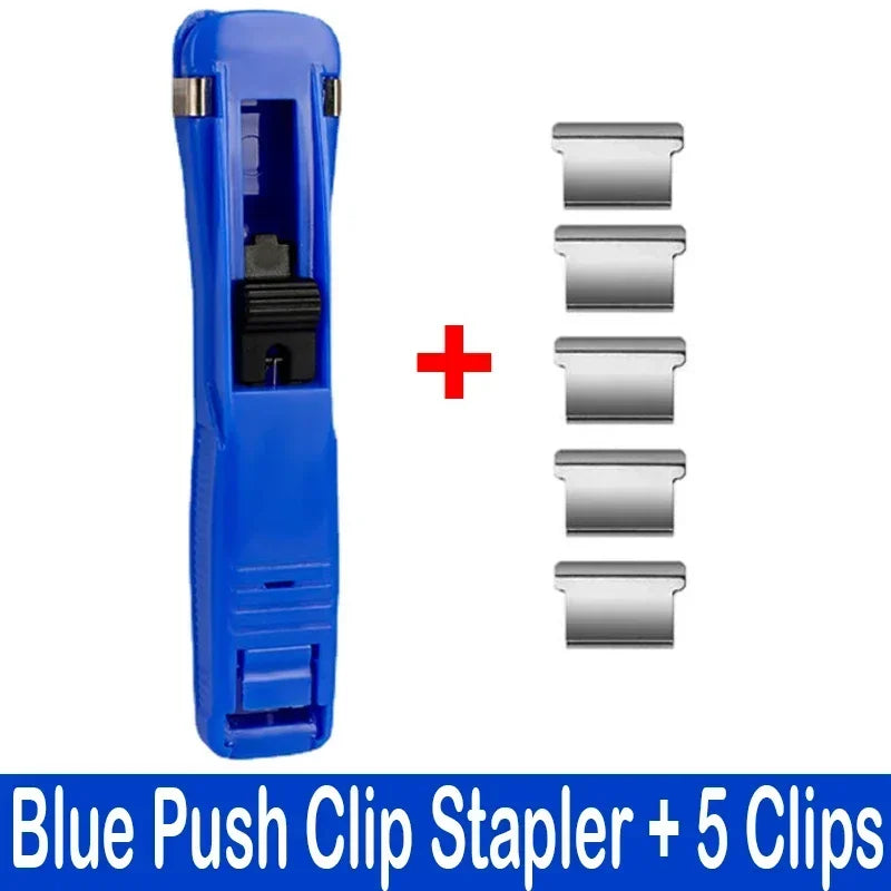 Push-Clip Hefter klammerlos für Dokumente & Notizen - Büro Schule Organizer