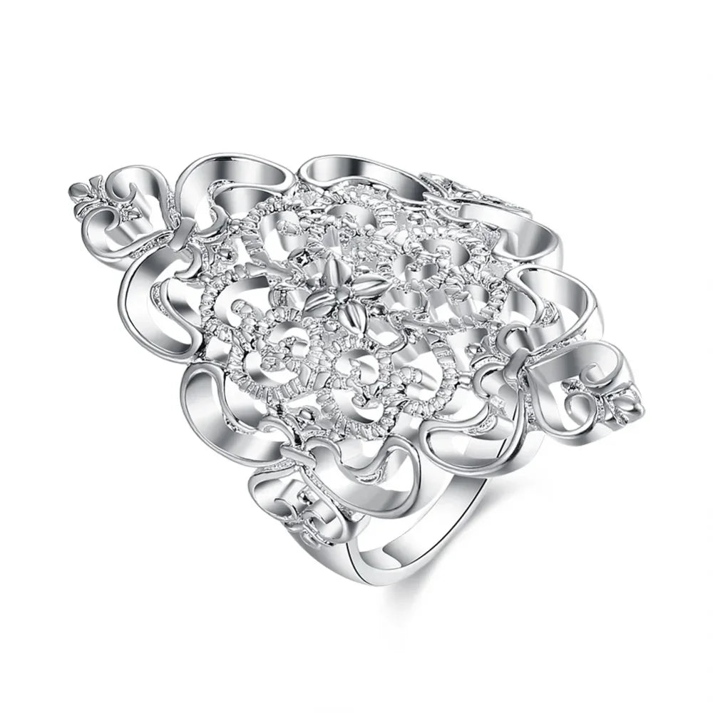 925 Sterling Silber Ring mit Sternmotiv für elegante Anlässe Damen - Herren