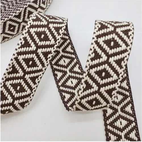 Robustes 38mm Gurtband Jacquard Polyester Baumwolle für Taschen und DIY