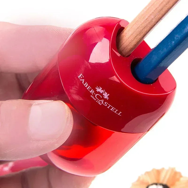 Transparenter Bleistiftspitzer mit Doppel- Einzelloch für Kinder Schule Uni