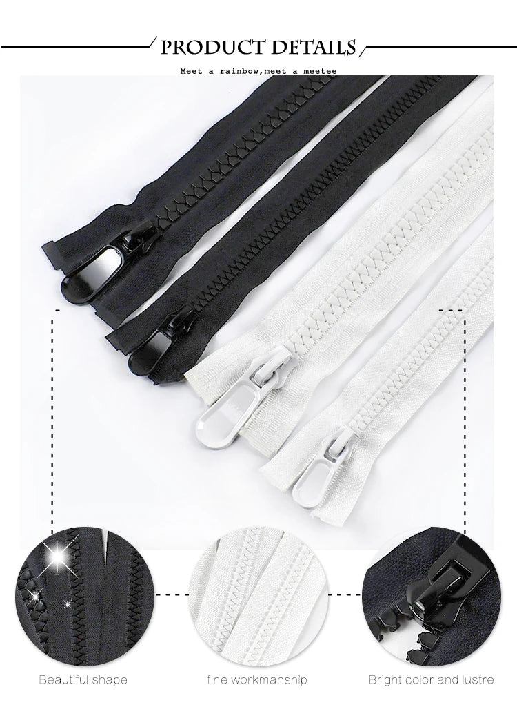 Harz-Reißverschluss offen 70–150 cm langer Doppelschieber Nähen-Yabubest - Home & More