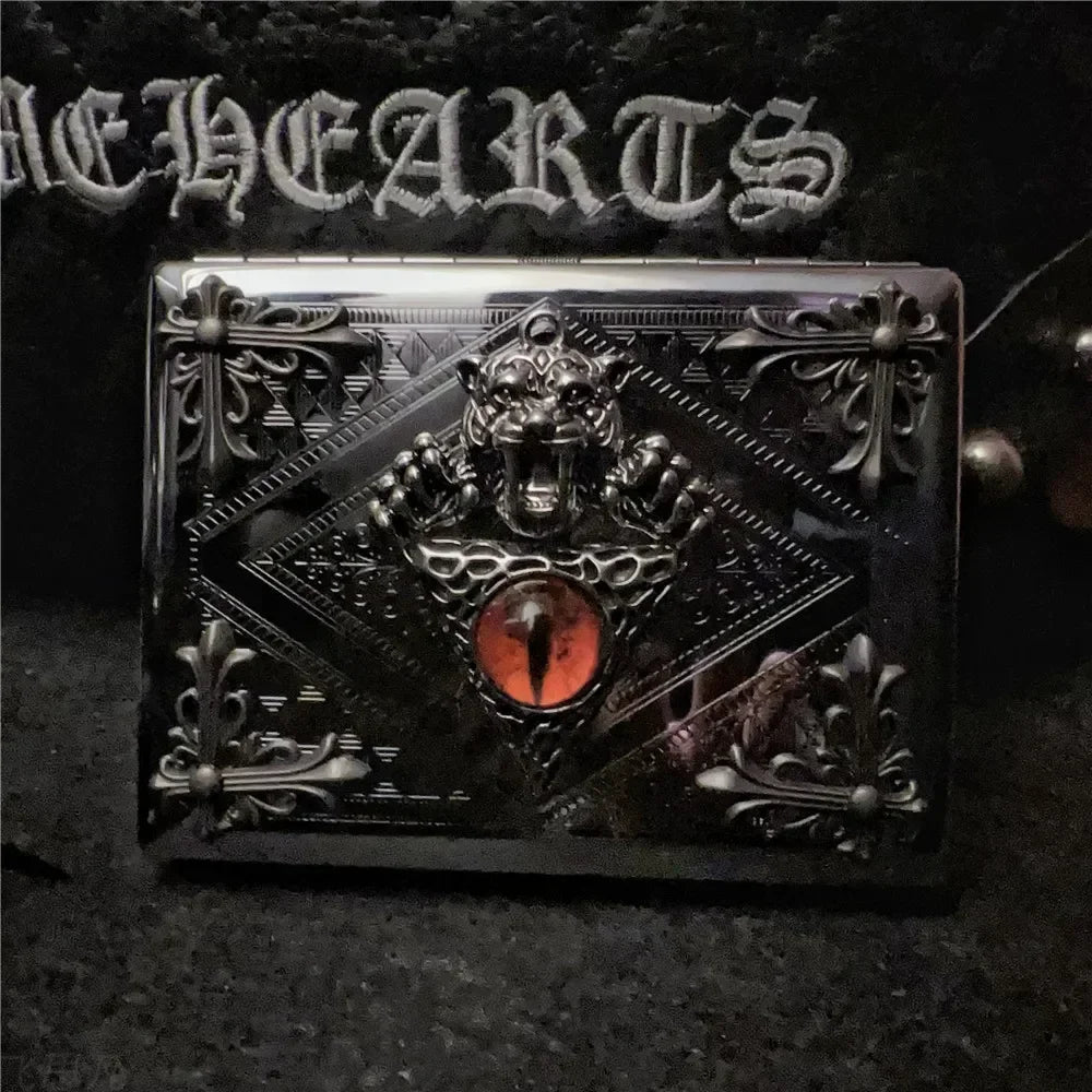 Robustes Metall Zigarettenetui für 20 Zigaretten mit Spiegeltechnik