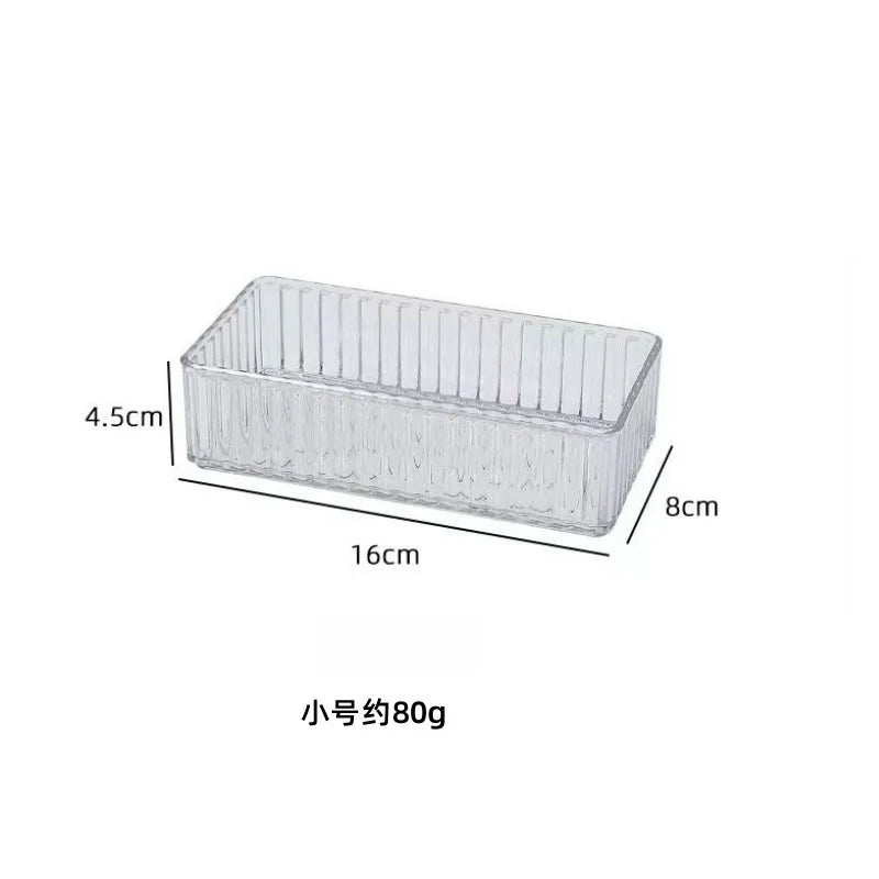 Stapelbarer Acryl Organizer mit verstellbaren Trenntabletts für Kosmetik