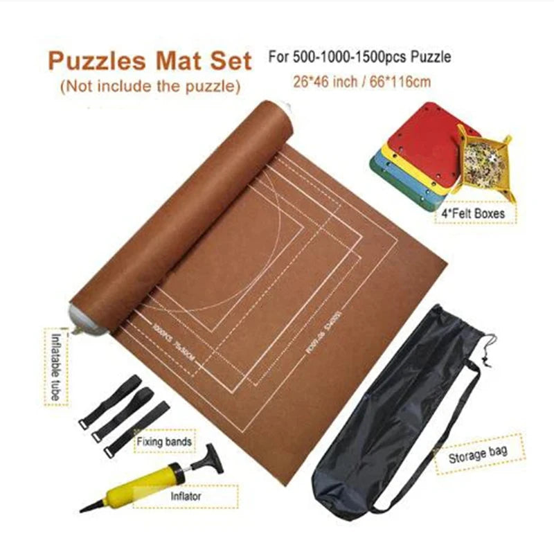 Puzzle-Rollmatte für 1500–3000 Teile | Filz-Aufbewahrung mit Tasche-Yabubest - Home & More