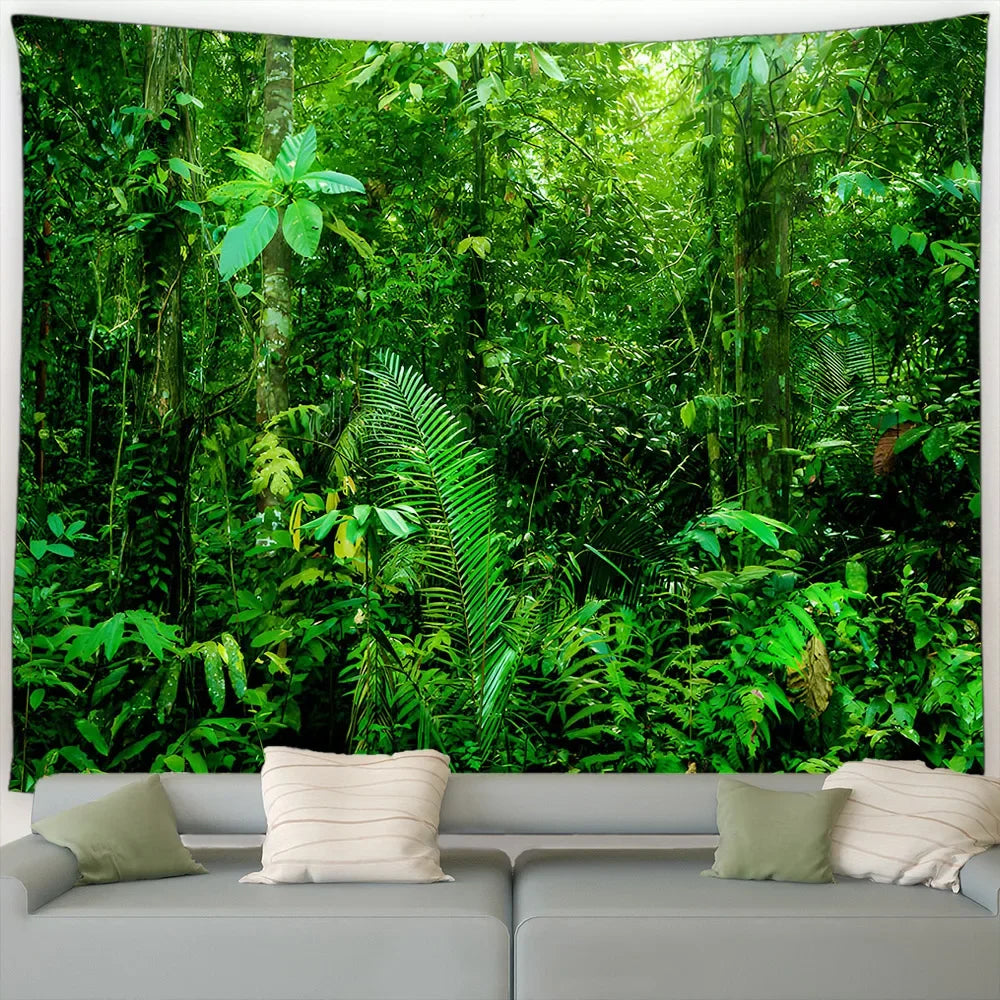 Natürlicher Wandteppich mit Landschaftsmotiv für gemütliche Räume