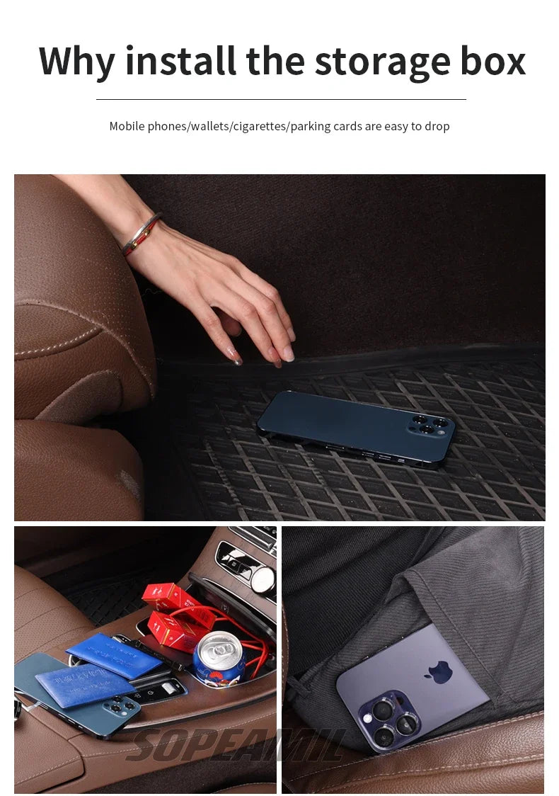 Praktische Auto Sitz Spalt Aufbewahrungsbox mit Becherhalter
