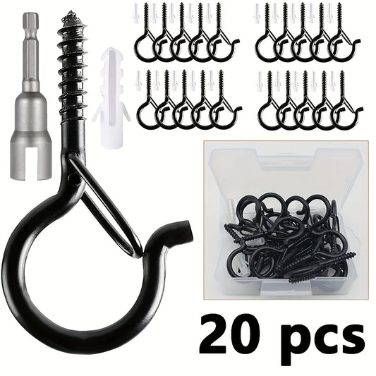 Aufhängerhaken mit Sicherheitsschnalle winddichte Schraubhaken für Lichterketten