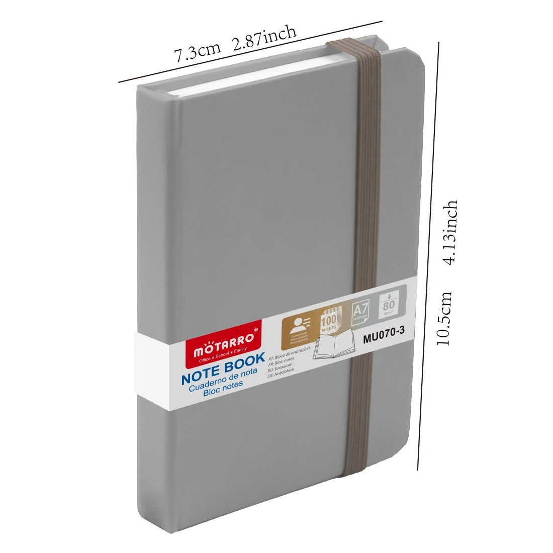 A7 Notizbuch Mini Memo Block Silber Gold für Schüler - Bürobedarf