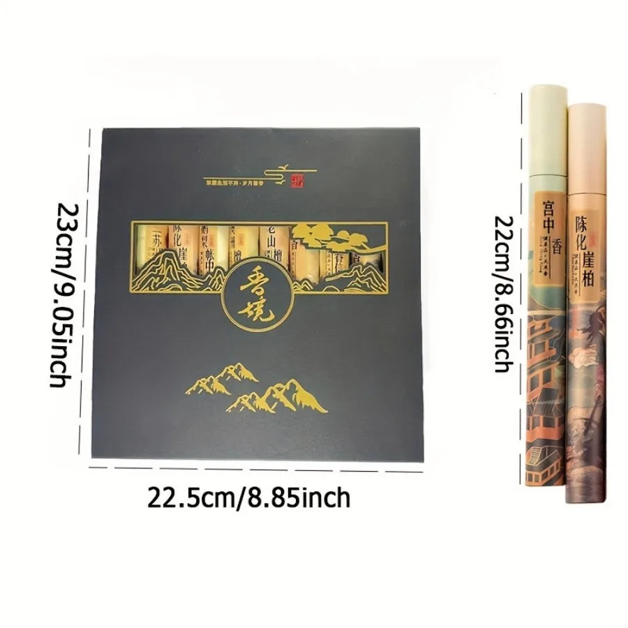 Aromatisches Set mit 400 Holzduftstäbchen in Geschenkbox