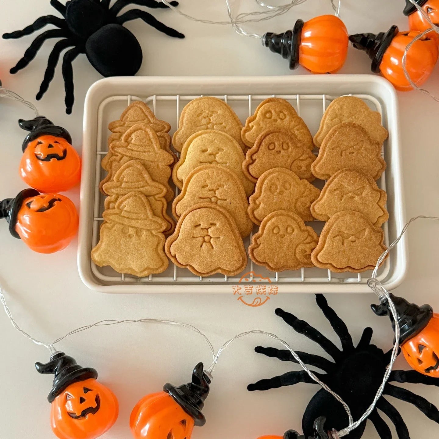 Halloween Keks Ausstecher Set Kunststoff 3D Finger Geist Fledermaus Kürbis