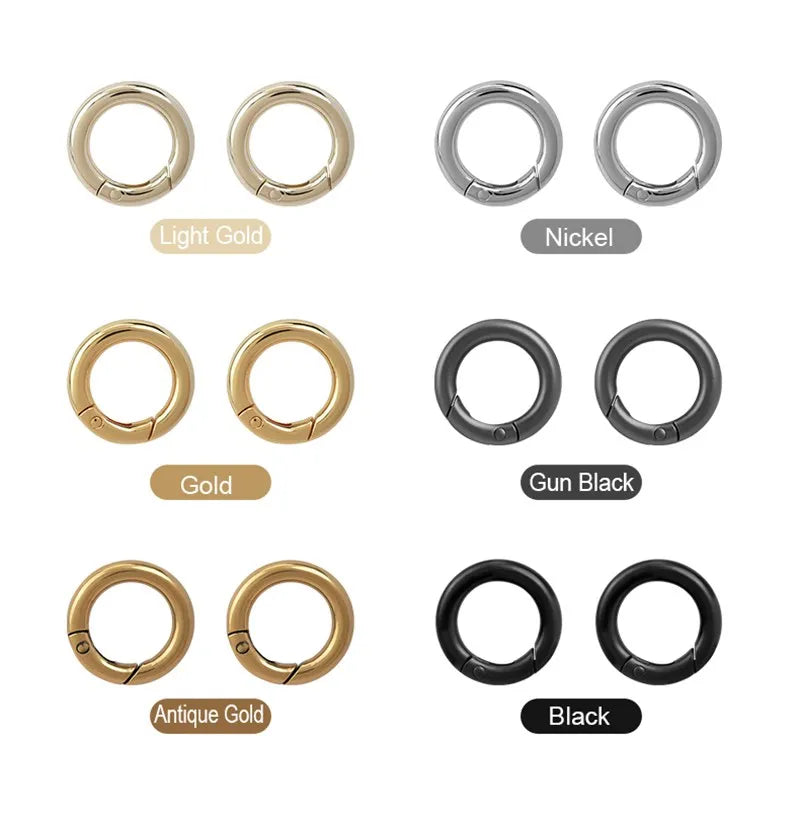 CRAZYSMITH O Ring runder Karabiner für Schlüssel bund Schlüssel anhänger Verschluss Verbindungs ringe für Schlüssel anhänger Clip Riemen Schnalle Karabiner haken Tasche Zubehör-Yabubest - Home & More