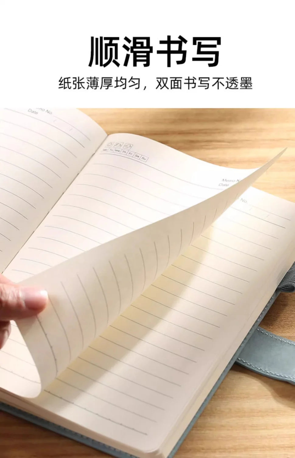 Business-Notizbuch A5 mit Lederbindung – individualisierbar-Yabubest - Home & More