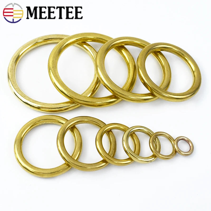 O-Ring Messing Rund nahtlose Ringschnallen 2 5 10 Stück für Gurtband