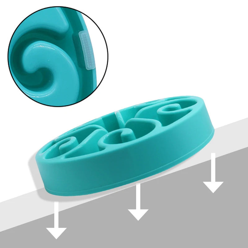 Kippsicherer Futternapf für Hunde zum langsamen Fressen und Training