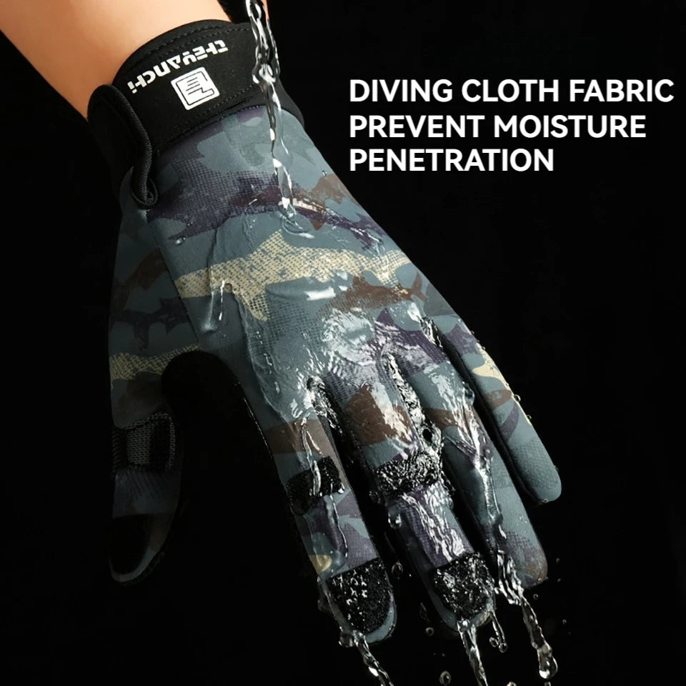 3-teilige Angelhandschuhe mit flexiblem Fingerdesign wasserdicht warm