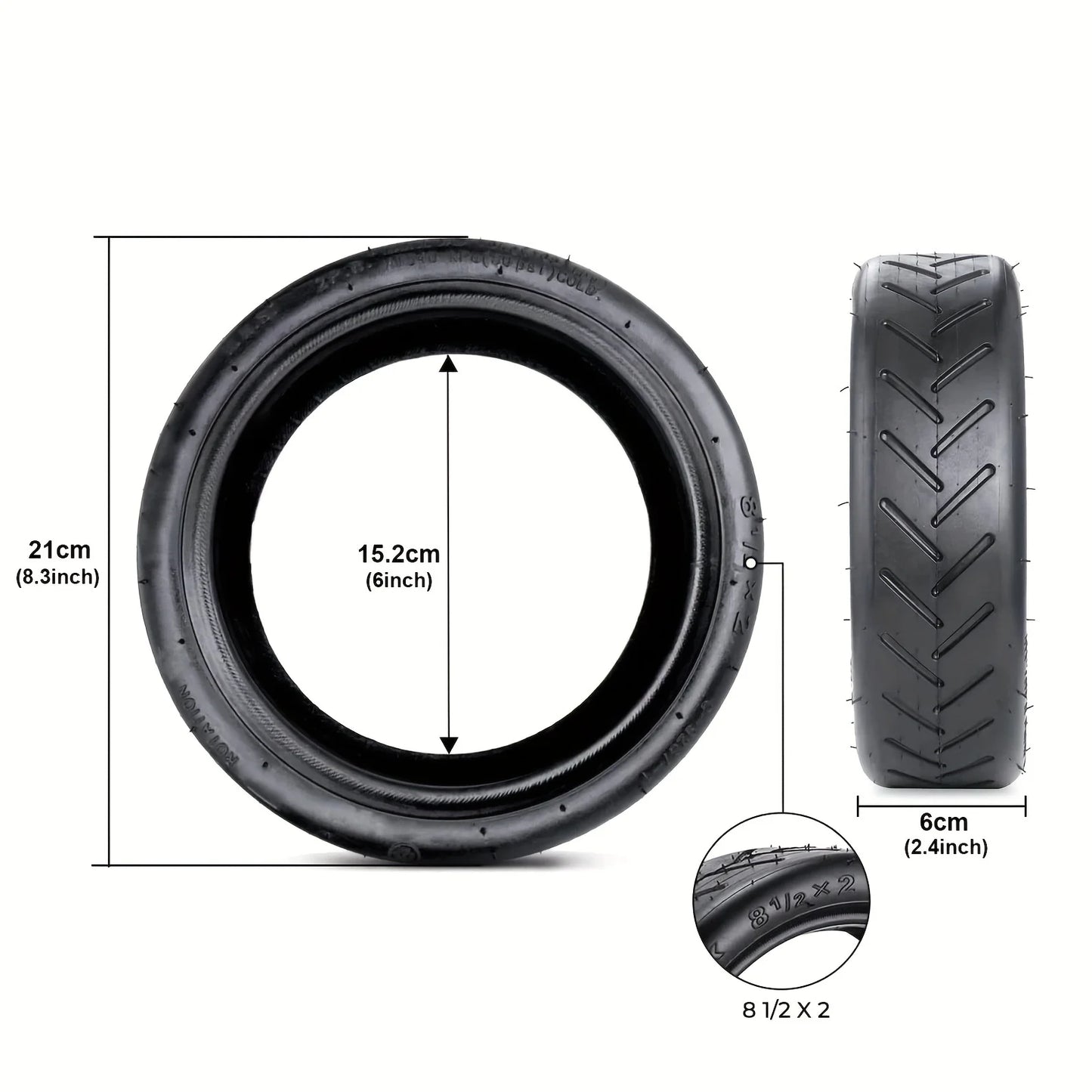 8,5-Zoll-Außenreifen und Schlauch für Xiaomi M365 Pro 2-Yabubest - Home & More