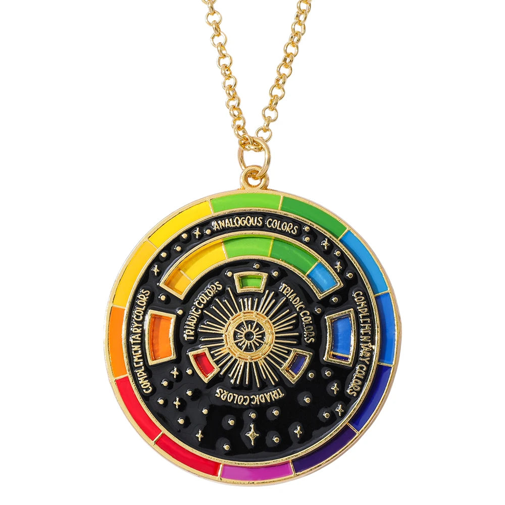 Interaktiver Farbrad Schlüsselanhänger Metall für Maler Geschenkidee