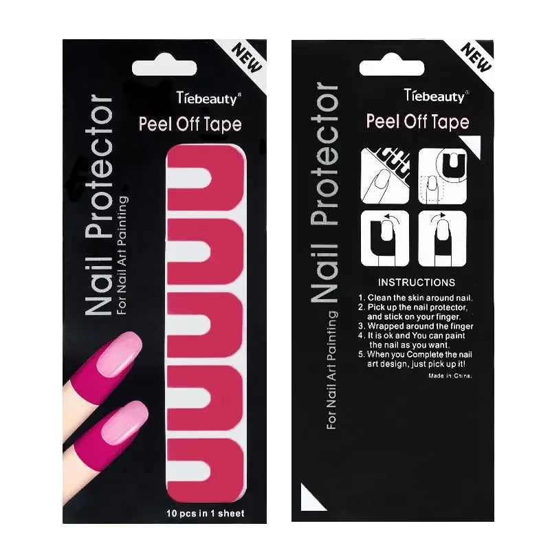 Nagelaufkleber für Schutz und kreative Nagelkunst 10 Stück