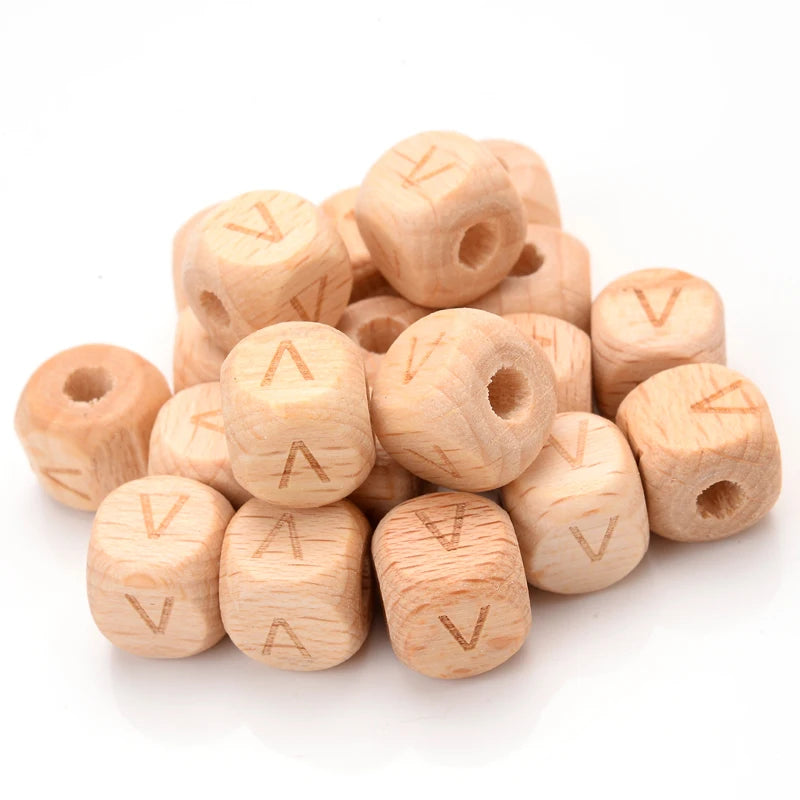 Sichere Silikon Alphabet Perlen für Baby Schnullerketten