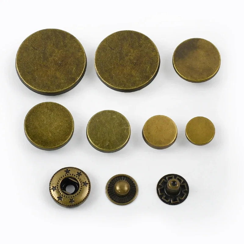 20 Sets Metall Druckknöpfe 10 12 15 17 20 25 mm Nähzubehör