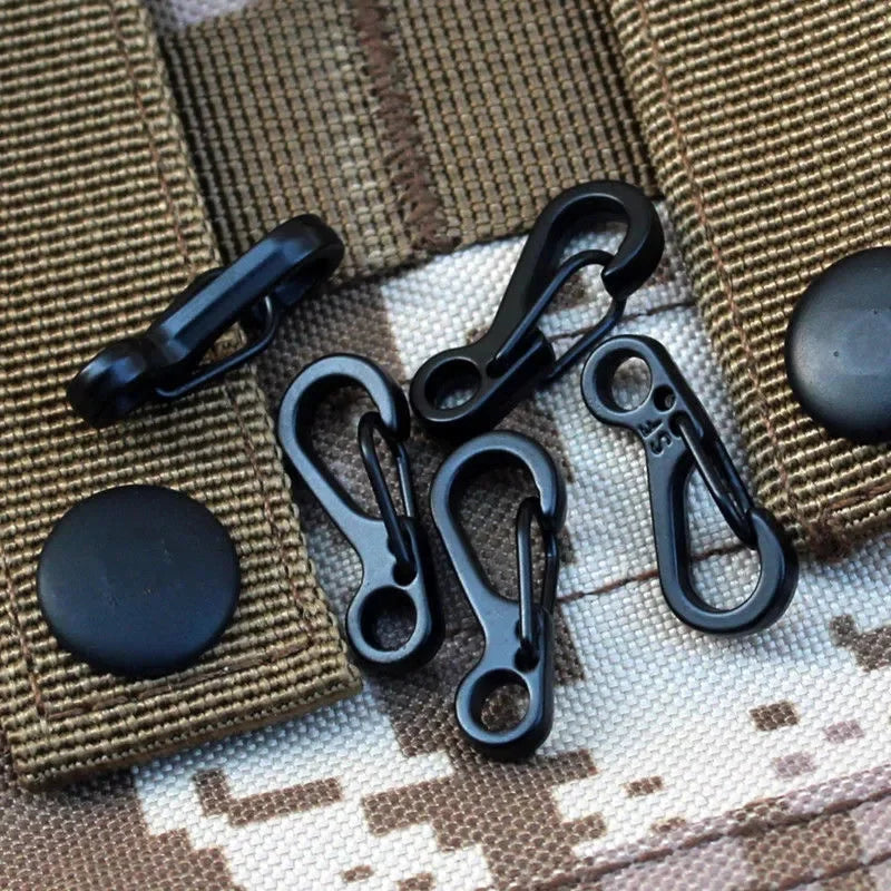 10 Stück Mini Federkarabiner Schlüsselbund Rucksack Haken Outdoor Camping EDC