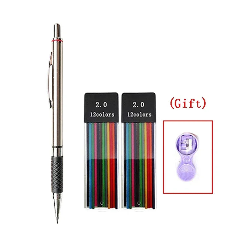 Druckbleistifte Set 2.0 mm für Skizzen und Studentenbedarf