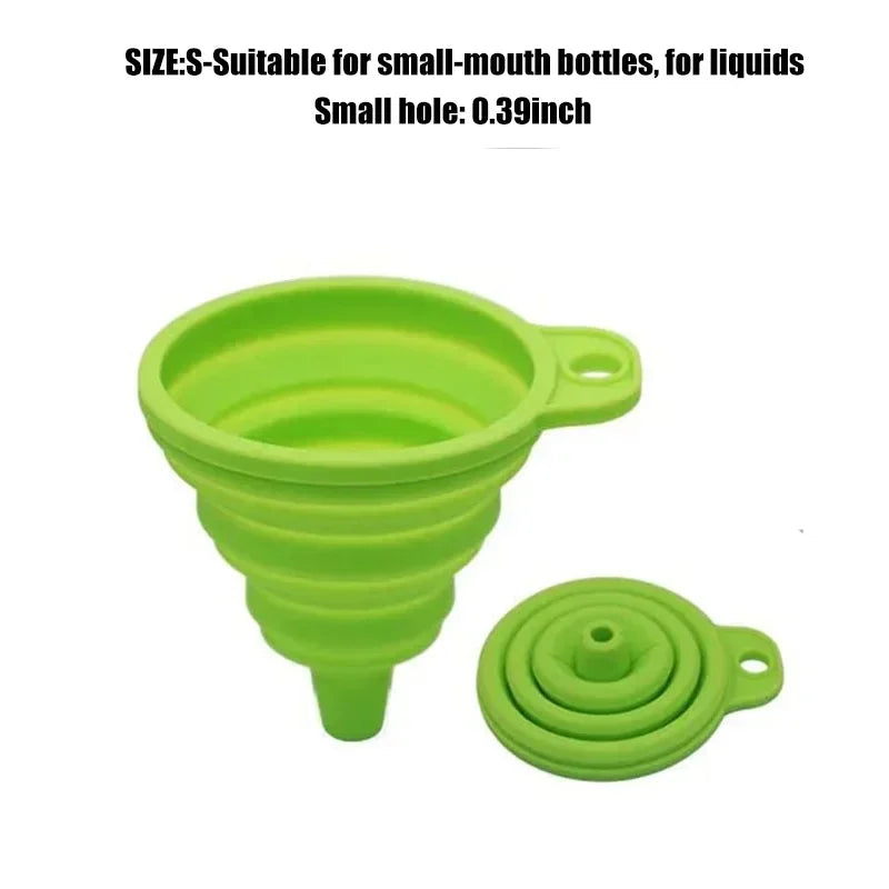 Faltbarer Silikon Küchentrichter für Flüssigkeitsbefüllung und Öl