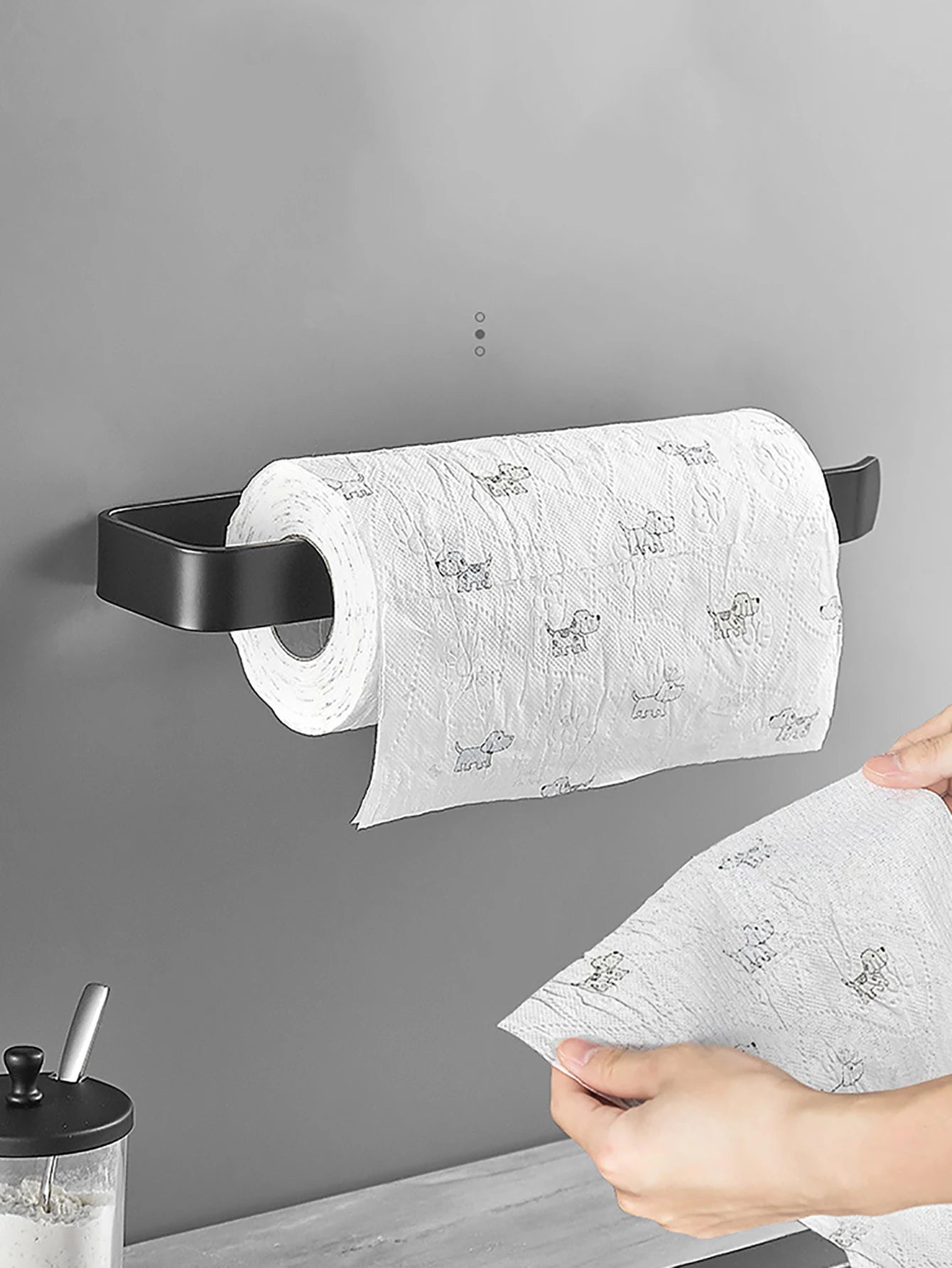 Selbstklebender Küchenrolle Toilettenpapier Handtuch Halter Kunststoff